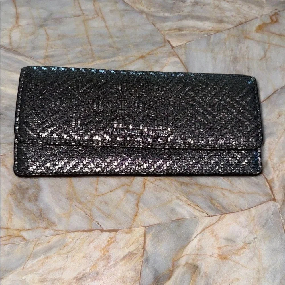 Michael-kors Women's Black and Grey Wallet-purses